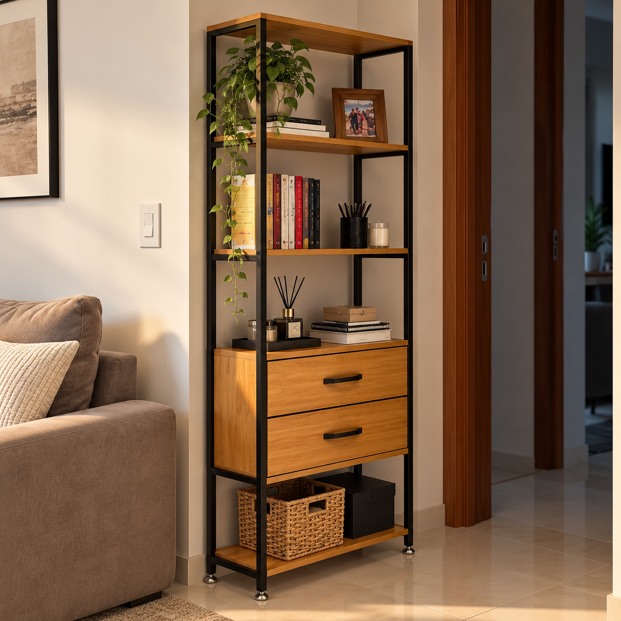 Estante Industrial Verona com 2 Gavetas
