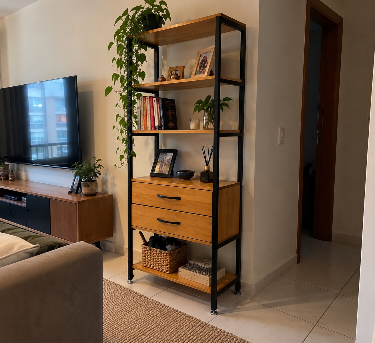Estante Industrial Verona com 2 Gavetas