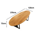 Mesa Escritório Oval Estilo Industrial Wind