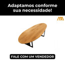 Mesa Escritório Oval Estilo Industrial Wind