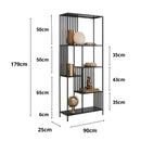 Estante Industrial Luxury Mdf Preto