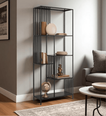 Estante Industrial Luxury Mdf Preto