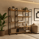 Estante Industrial Prisma – Design com Personalidade em Aço e Compensado Naval