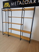 Estante Industrial Prisma – Design com Personalidade em Aço e Compensado Naval