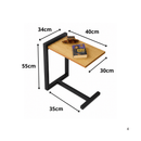 Mesa de Cabeceira Industrial Plutus