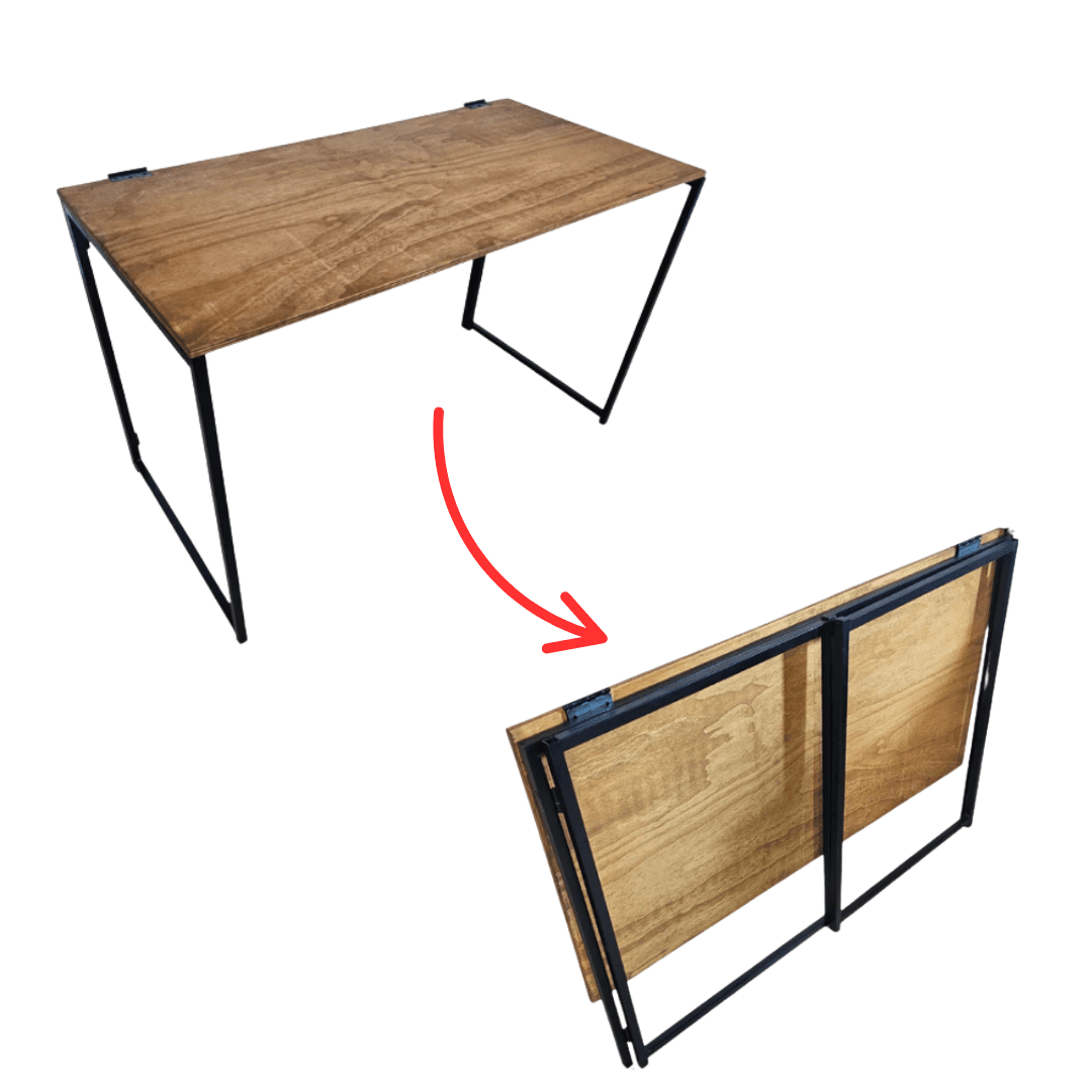 Mesa Dobrável Estilo Industrial Ônix