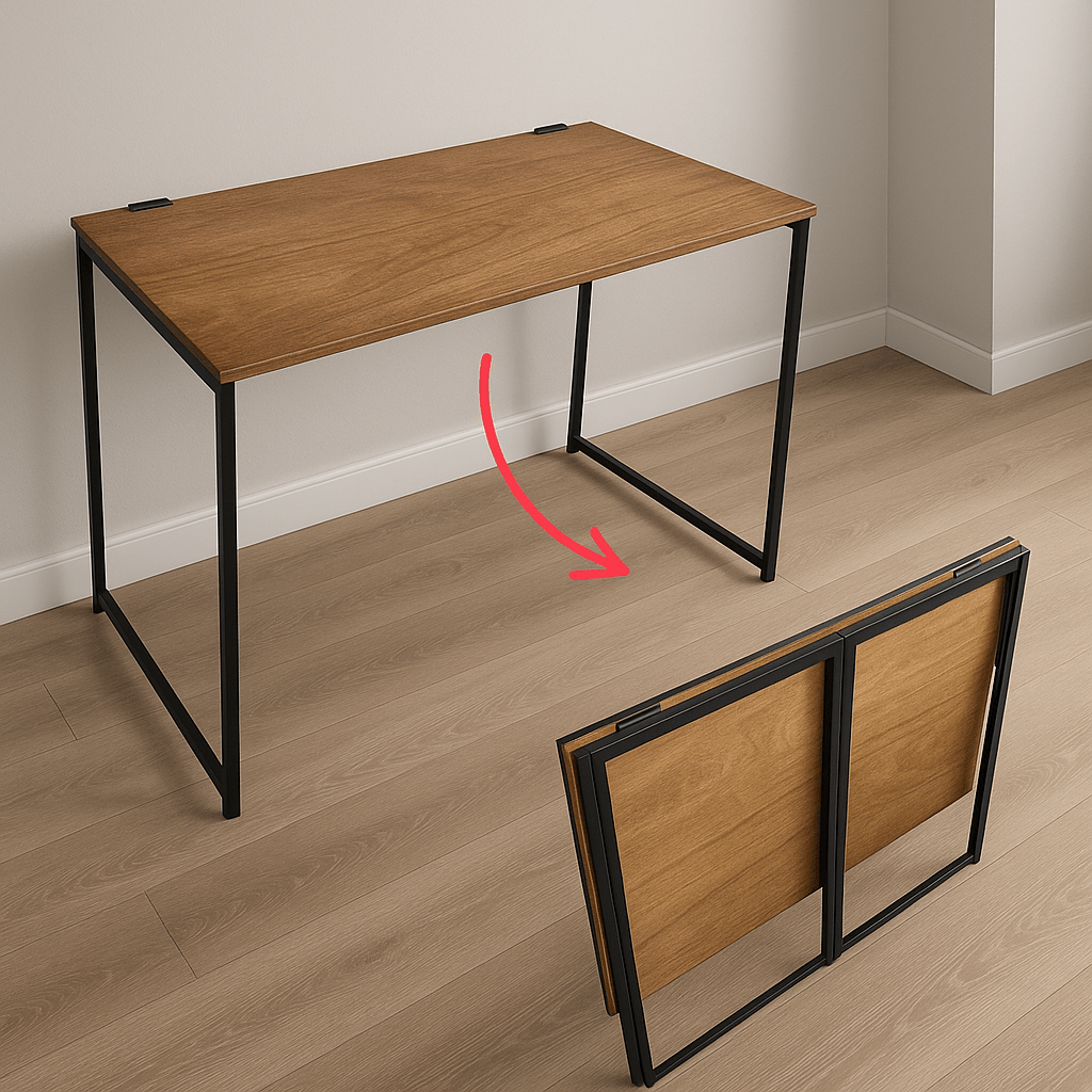 Mesa Dobrável Estilo Industrial Ônix