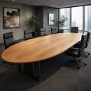Mesa Escritório Oval Estilo Industrial Wind