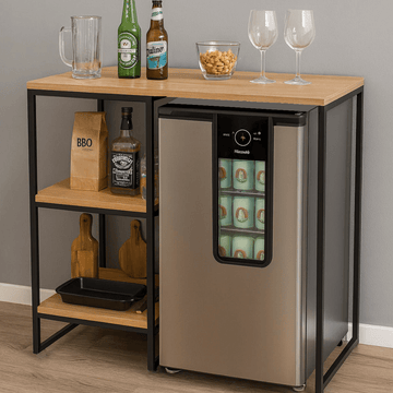 Móvel Estilo Industrial Para Frigobar Adega Cervejeira