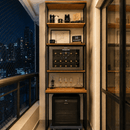 Móvel Industrial para Frigobar e Cervejeira Bordeaux