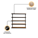 Nicho Organizador Industrial Savvy para Sala, Banheiro e Escritório