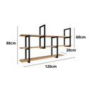Prateleira industrial parede Barr 120 x 88 x 20